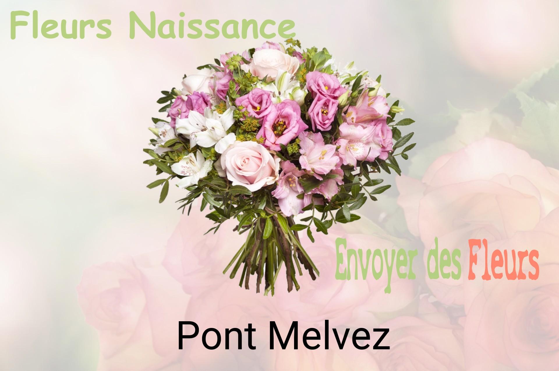 Bouquet de fleurs de naissance livré à Pont-Melvez