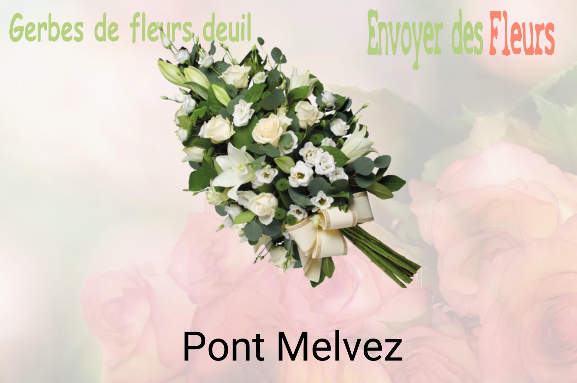 Gerbe de fleurs de deuil livrée à Pont-Melvez